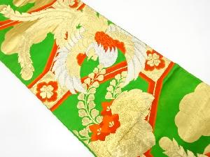 アンティーク　蜀江紋に鳳凰m織り出し袋帯（材料）